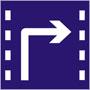 右转车道行驶方向标志