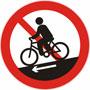 禁止骑自行车下坡标志